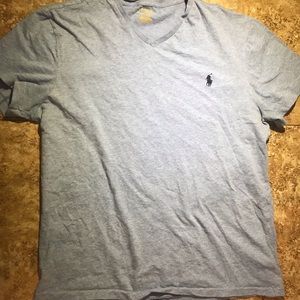 Blue V-Neck Polo